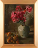 Frits Janse, 'Stilleven met gemberpot en bloem'., Olieverf op paneel