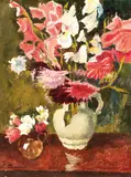 Anatol Cernajaev, 'Twee vazen met bloemen'., Olieverf op linnen