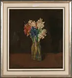 'Hyacinten'. by Meinert Volkers, 1927-2000, Enschede, Olieverf op paneel, offered Oct 2017