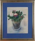 Frans de Geetere, 1935 Paris, 'Bloempot met bloem', 'Terracotta bloempot met bloem'