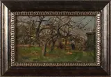 Daan Muehlhaus, 1907-1981, Boomgaard, Olieverf op linnen