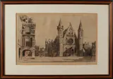 Jan Sirks, 1885-1938, Binnenhof, Ets op papier