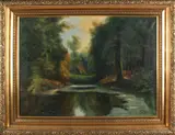 A. Jerlow Bosven, Zweden, Jerlow omstreeks 1930, Zweedse of Russische school, bosven, olieverf op linnen 88x65cm