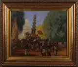 prosessie Bali by Van Laming prozessie op Bali, olieverf op linnen 40x50cm, Van Laming prozessie op Bali, olieverf op linnen 40x50cm, offered Oct 2016