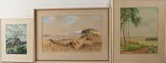 Drie werken op papier, aquarellen, Drie werken op papier