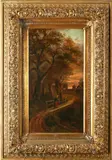 Charles Duval, zonsondergang, Olieverf op linnen