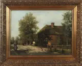 W. Lieman, ferme, 30x40cm. olieverf op paneel