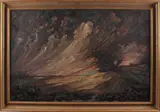 Cornelis Snoeijerbosch, landschap met bomen, Cornelis Johannes Snoeijerbosch 1891-1975 Zutphen, duin landschap met boom 122x80cm olieverf op paneel Cond:R/G