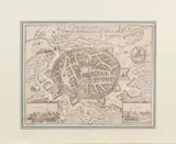 17e eeuw by Landkaart Zittau, Merian, gravure op pap, offered Jul 2016