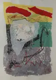 Bep Toscani '93, 20/35, Bep Toscani '93 nr 20/35, abstracte compositie, lithografie op papier 60x88cm