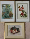 3 Werken, P. Lasonder, Drie maal P Lasonder, twee stilleven een landschap, aquarel op papier, 28x20cm Cond:G