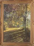 B. Baayens, bosgezicht, Bertus Baayens(Enschede) bosgezicht Twente, olieverf op linnen 50x70cm Cond:G