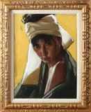 Nico Vrielink, portret van Jeane 2007, Nico Vrielink, portret Indonesische vrouw, olieverf op linnen 30x40cm Cond:G