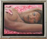 Tony Warrens, Indische schone, Tony Warrens, Indische vrouw, olieverf op linnen 15x20 Cond:G