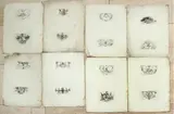 16 Etsen, B. Picart, Zestien 18e eeuwse etsen door: B.Picart direxit o.a. heraldiek, putti etc 10,5-13cm etsen op papier Cond:G