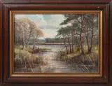 Gerard Cox jr, gemengde techniek, (1902 - 1982), pastel op papier, landschap bij Ravennen Arcen 70x50cm