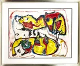 Jan te Wierik, acryl op papier, Jan te Wierik 1993, acryl op papier, fantasiefiguren 63x80cm