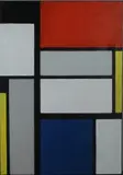 G. Diepeveen, naar Mondriaan, Gerard Diepeveen, olieverf op linnen, kubisme (naar Mondriaan) 70x50cm