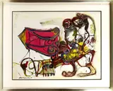 Jan te Wierik, acryl op papier