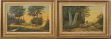 Pendant J, Everout, Everout 1942, olieverf op paneel, landschappen met vee 37x25cm