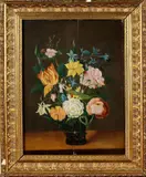 A. Reinders, stilleven, Reinders fecit, olieverf op paneel, 19e eeuws stilleven 30x40cm