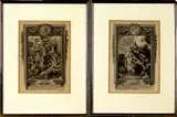 2x Gravure 1766, Cochin, Twee 18e eeuwse etsen over Louis VIII en Louis XII door C.N