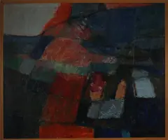 Rein Jool, abstract schilderij, Rein Jool, olieverf op linnen, abstracte compositie 120x100cm