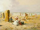 J.J.H. van Leeuwen, strand