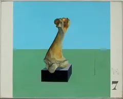 droom by Pit van Loo, Pit van Loo (1905 Winsum - ), olieverf op linnen, Fifi's droom 1971 (etiket Groninger museum) 80x100cm, offered Oct 2013