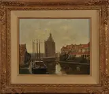Frits Goosen, Enkhuizen, Frits Goosen (1943 Hilversum), olieverf op linnen, Enkhuizen 23x29cm