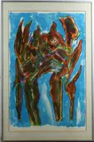 Jan Sierhuis, dier en landschap, Jan Sierhuis (Amsterdam 1928 ), lithografie op papier, dier en landschap 52x69cm