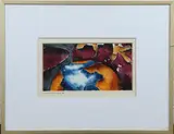 Sandra Maatman-Oonk, kerkuil, Sandra Maatman-Oonk '94, aquarel op papier, wereldbol 22x12cm