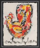 kip by Anton Heyboer, olieverf op papier, kip 29x38cm, Anton Heyboer, olieverf op papier, kip 29x38cm, offered Jul 2012