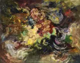Ton Anconé, abstract, Ton Ancone 1989 (Oldenzaal), olieverf op paneel, abstracte compositie 64x80cm