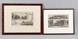 2x Schipperus, ingelijst, Twee lithografiën P.A
