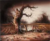 landschap met boom by Brandt, olieverf op linnen, oude boom 50x60cm, Brandt, olieverf op linnen, oude boom 50x60cm, offered Apr 2012