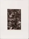 Aart van Dobbenburgh, landschap '57, Aart van Dobbenburgh '57 (1899- 1988 Amsterdam), lithografie op papier, 6/20, 21e landschap 29x44cm