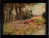 Onduidelijk gesigneerd, landschap