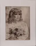 Aart van Dobbenburgh, Marthy als bruid, Aart van Dobbenburgh '82 (1899- 1988 Amsterdam), lithografie op papier, 40e portret van Marthy als bruid 41x60cm