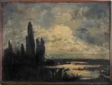 Duits landschap, Hartman, 1930, olieverf op paneel, Lachmöwen in Griechenland 126x95cm