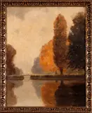 Jan Adam Kruseman, herfstmorgen, 1900, olieverf op linnen, "Herfst morgen" 57x46cm