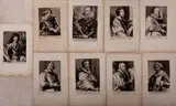 9 Gravures, Ant. v. Dyck, Negen werken van Anthony van Dyck, gravures op papier, Lucas Vorstermann Sculp