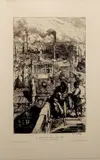 Aug. Louis Lepere, ets, August Louis Lepere, ets op papier, "Les Quartier des gobelins" (eau forte originale), Gazette des Beaux Arts 20x12cm