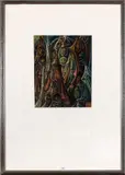 Antonius van de Valk (pseudo Ton van Tast) (Geb, Antonius v.d. valk, 24-4-1884 Delft), goauche op papier, surrealistische voorstelling 28x35cm