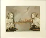 Hans Peter Nagtegaal, vereeuwigde liefde, Hans Peter Nagtegaal (11-09-1944 Amsterdam) Rietveld Academie, drukwerk op papier Nr 41, vereeuwigde liefde 86x65cm