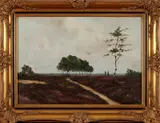 J. van Slogteren ca, heidelandschap, 1920, olieverf op linnen, heidegezicht Veluwe 50x70cm