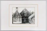 J.C. Bernink, oude boerderij, Bernink (Dochter van de bekende schilder Klaas Bernink), aquarel op papier, oude boerderij 23x30cm