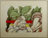 Jörg Remé, litho, Jörg Reme 1980, lithografie op papier, Duitsland surrealistisch nr