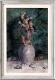Bogman Jr., aquarel, Hermanus Adrianus Charles Bogman (1890 Den Haag - ), aquarel op papier, cactus op vaas 78x48cm