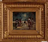 van der Heyden, Orientaals, Gesigneerd van de Heide, olieverf op paneel, orientaalse voorstelling, 14,5x18,5cm